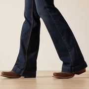Ariat High Rise Naz Slim Trouser Women’s Jeans over cowgirl boots for a classic western look