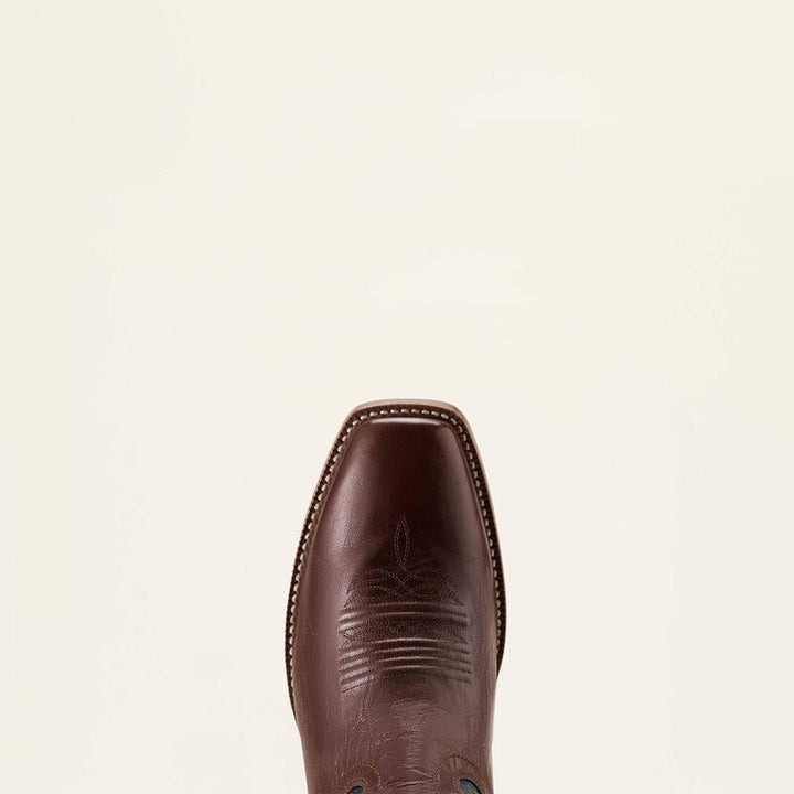 Top view of Ariat Highbluff Square Toe Cowboy Boot highlighting toe box.