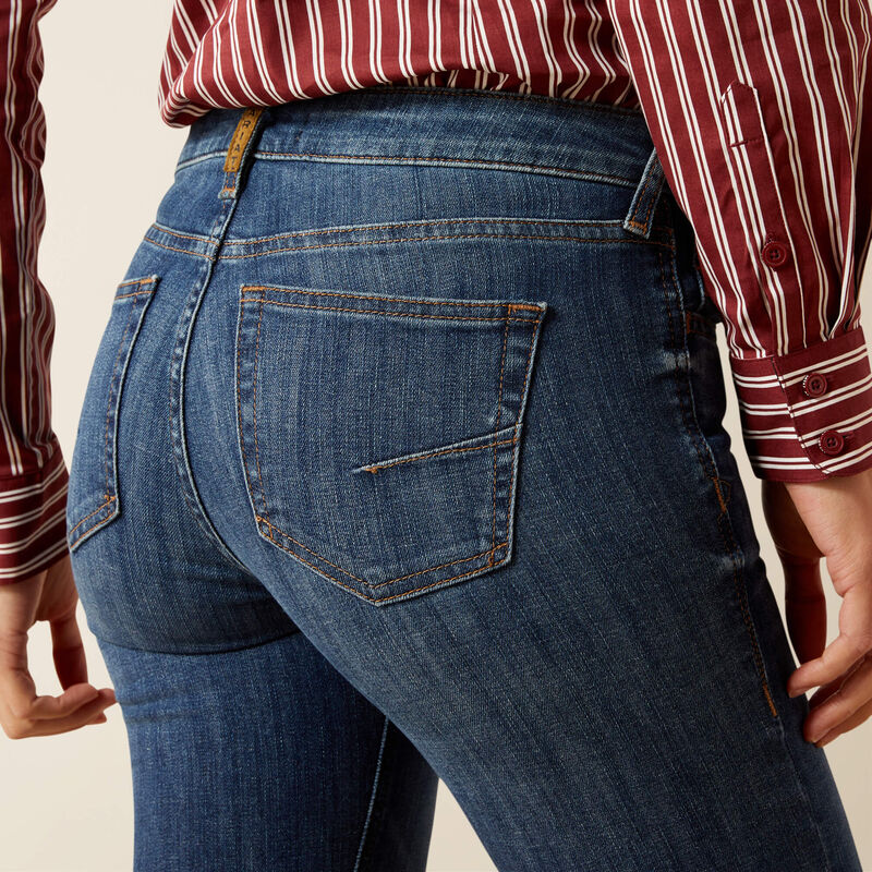 Premium stretch denim close-up of Ariat Perfect Rise Bessie Women’s Jeans