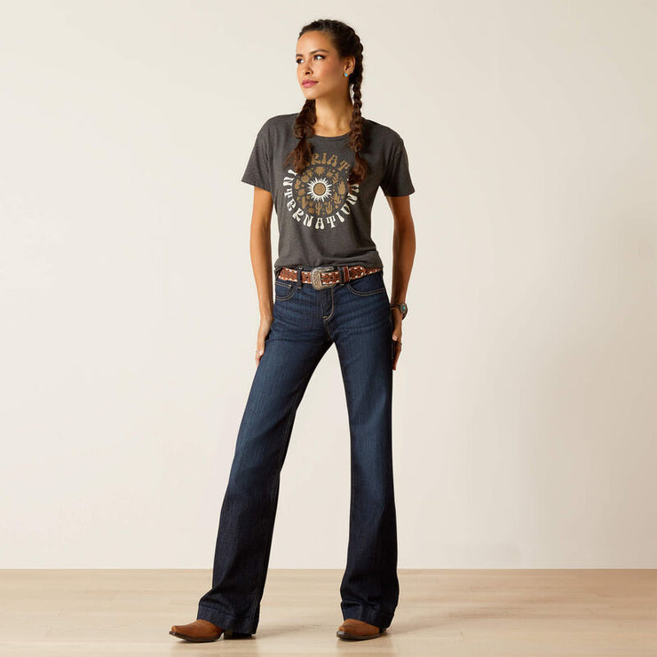 Model wearing Ariat Perfect Rise Ophelia Trouser Women’s Western Jeans