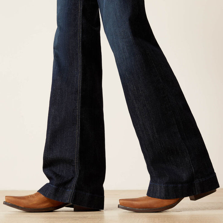 Ophelia Perfect Rise Trouser Jeans worn over cowgirl boots