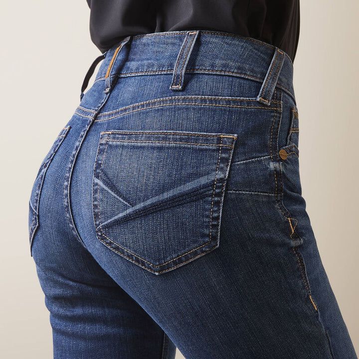 Waistband detail of Leila Perfect Rise Boot Cut Women’s Jeans