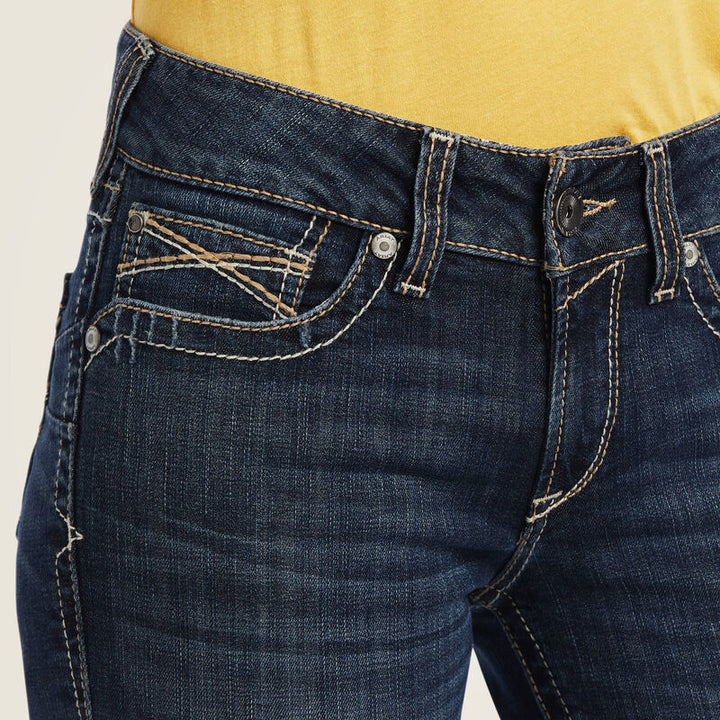 Waistband detail of Ariat Lexie Perfect Rise Boot Cut Women’s Jeans