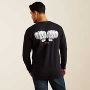Back view of Ariat Rebar Cotton Strong Bare Knuckle Men’s Work T-Shirt