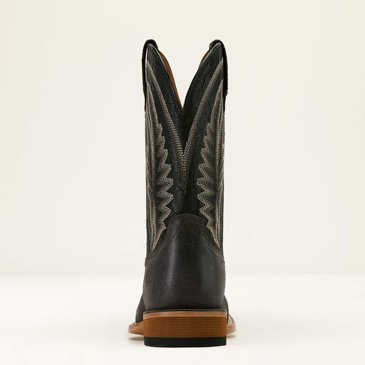 Back view of ARIAT Sidewinder men’s leather work boots with pull-on tabs