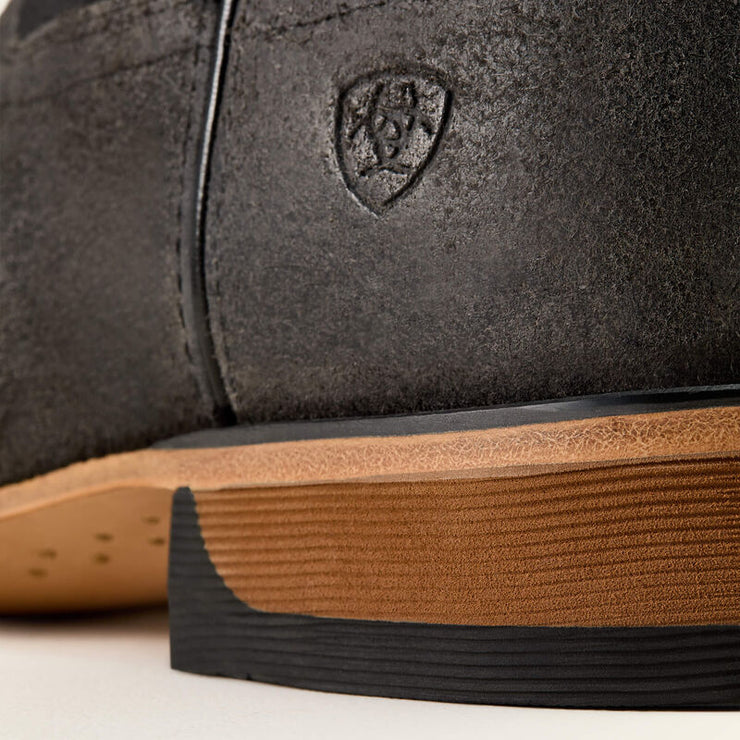 Heel of ARIAT Sidewinder men’s cowboy work boots with Shock Shield® comfort technology