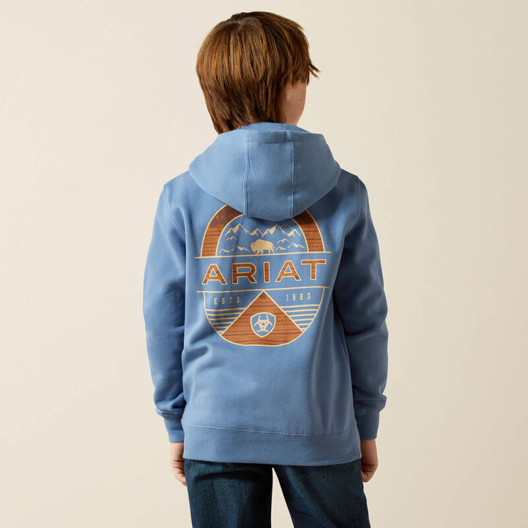 Back view of Ariat Sun Valley Circle Boy’s Western Hoodie