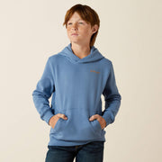Front view of Ariat Sun Valley Circle Boy’s Western Hoodie with logo
