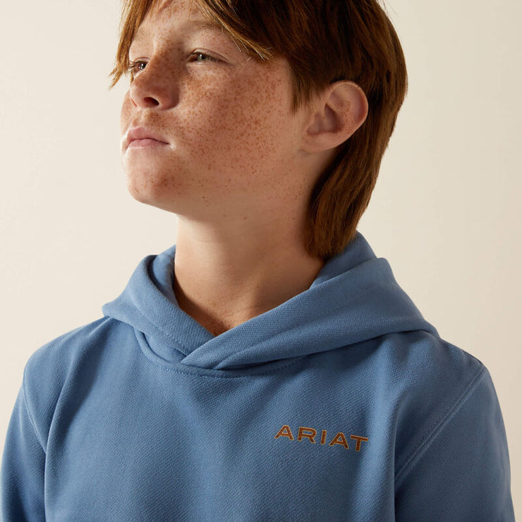 Hood detail of Ariat Sun Valley Circle Boy’s Western Hoodie
