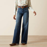 Front view of Ariat Ultra High Rise Rosalie Wide Leg Jeans