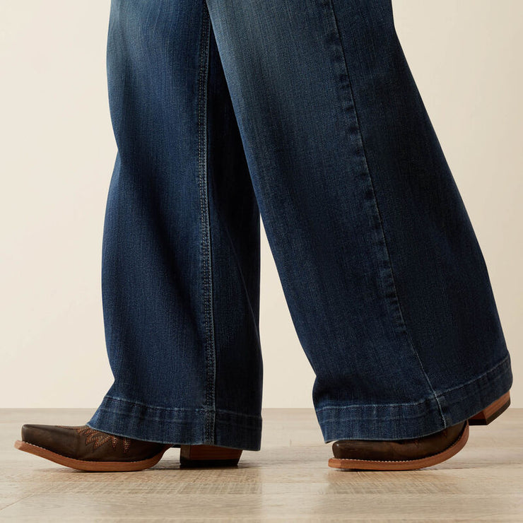 Rosalie wide leg jeans paired with western boots