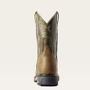 Back heel view of ARIAT WorkHog Waterproof Composite Toe Men’s Work Boot with ATS Max stability system.