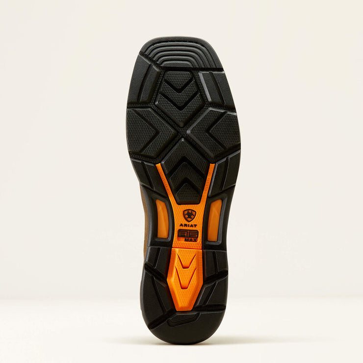 Outsole view of ARIAT WorkHog XT VentTEK Waterproof Carbon Toe Men’s Work Boot with Duratread slip-resistant sole.
