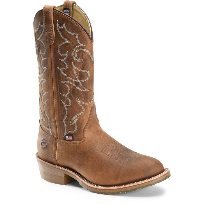 Double H Men's Dylan brown 12" Domestic I.C.E.™ Work Western boot