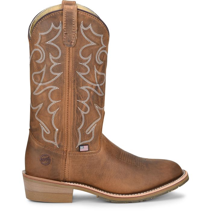 Double H Men's Dylan brown 12" Domestic I.C.E.™ Work Western boot