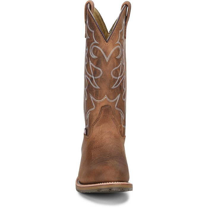 Double H Men's Dylan brown 12" Domestic I.C.E.™ Work Western boot