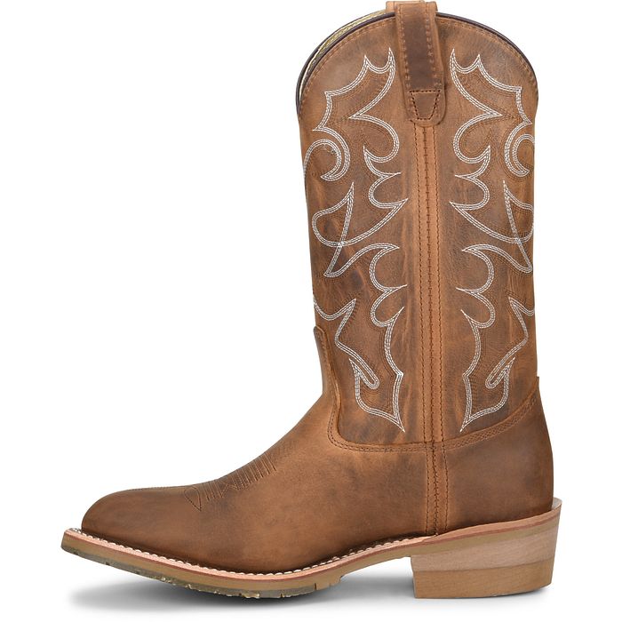 Double H Men's Dylan brown 12" Domestic I.C.E.™ Work Western boot
