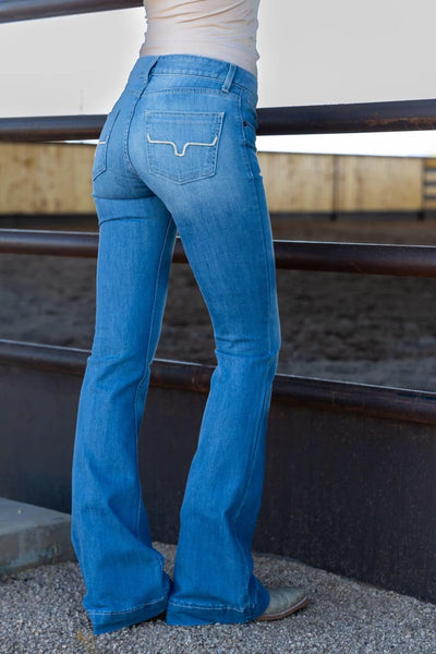 Back pocket detail of Lola Soho Fade Mid-Rise Jeans