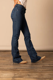 Lola Trouser Jeans styled over cowgirl boots