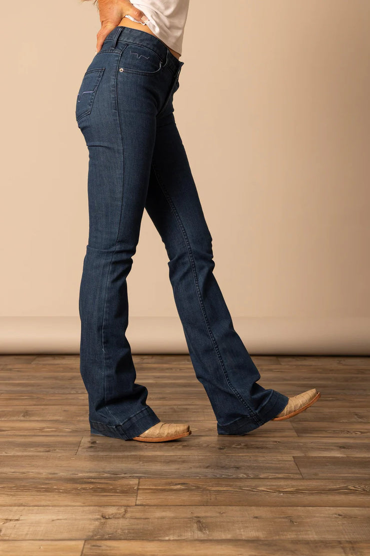 Lola Trouser Jeans styled over cowgirl boots