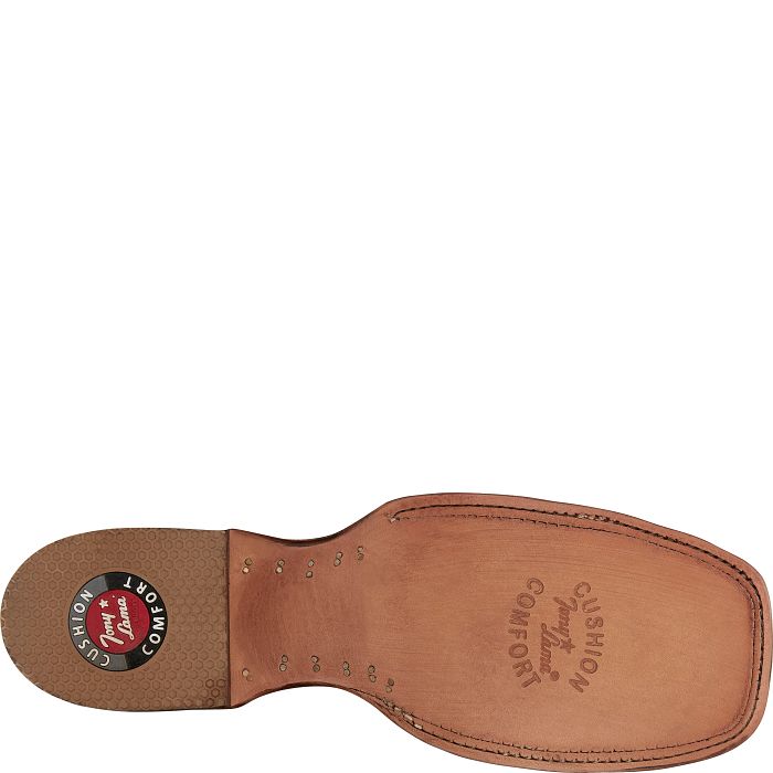 Leather sole on Tony Lama Pirarucu Exotic Cowboy Boots