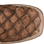 Square toe detail on Tony Lama Leviathan Cowboy Boots