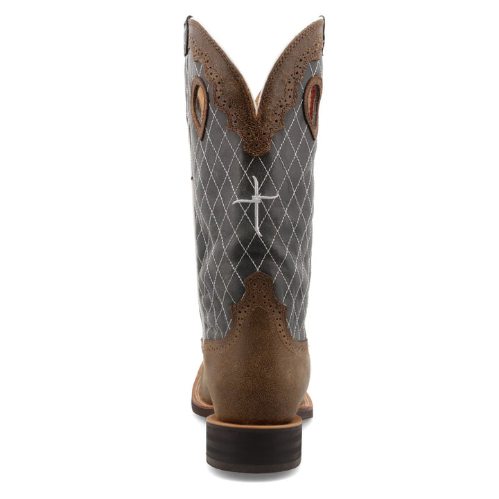Reinforced heel detail of Twisted X Ruff Stock Cowboy Boots