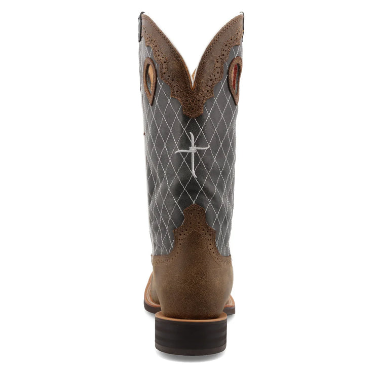 Reinforced heel detail of Twisted X Ruff Stock Cowboy Boots