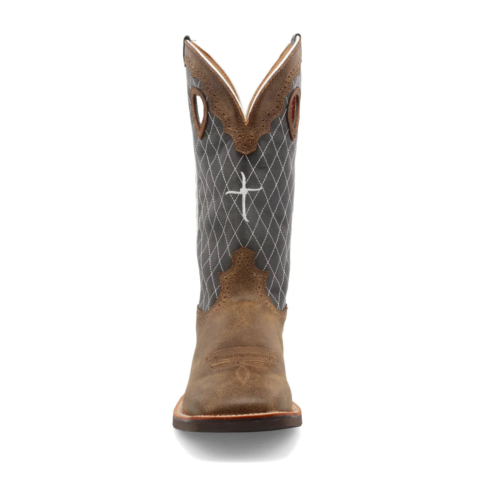 Square toe close-up of Twisted X 14" Cowboy Boots