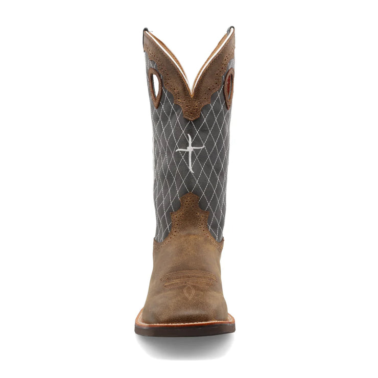 Square toe close-up of Twisted X 14" Cowboy Boots