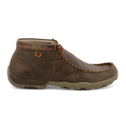 Close-up detail of Bomber leather on Twisted X Chukka Driving Moc D Toe