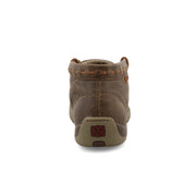 Back heel view of Twisted X Bomber Chukka Driving Moc Men’s D Toe Shoe