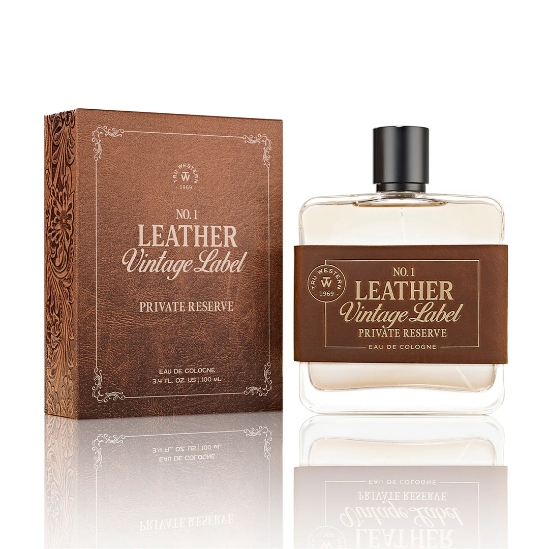 Tru Mens No. 1 Leather Vintage Label Private Reserve Cologne