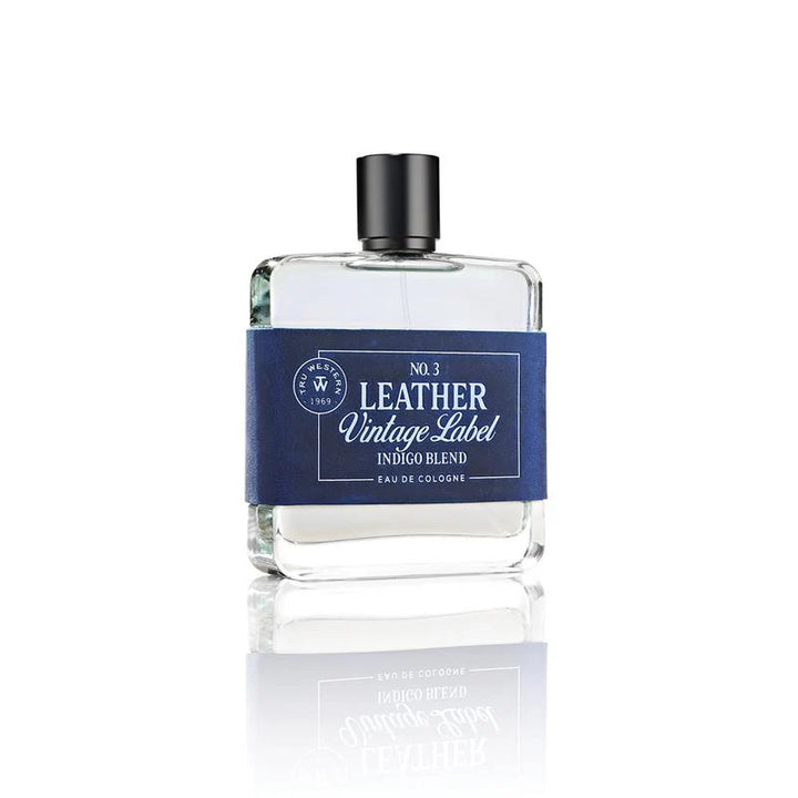 Tru Mens No. 3 Leather Vintage Label Indigo Blend Cologne