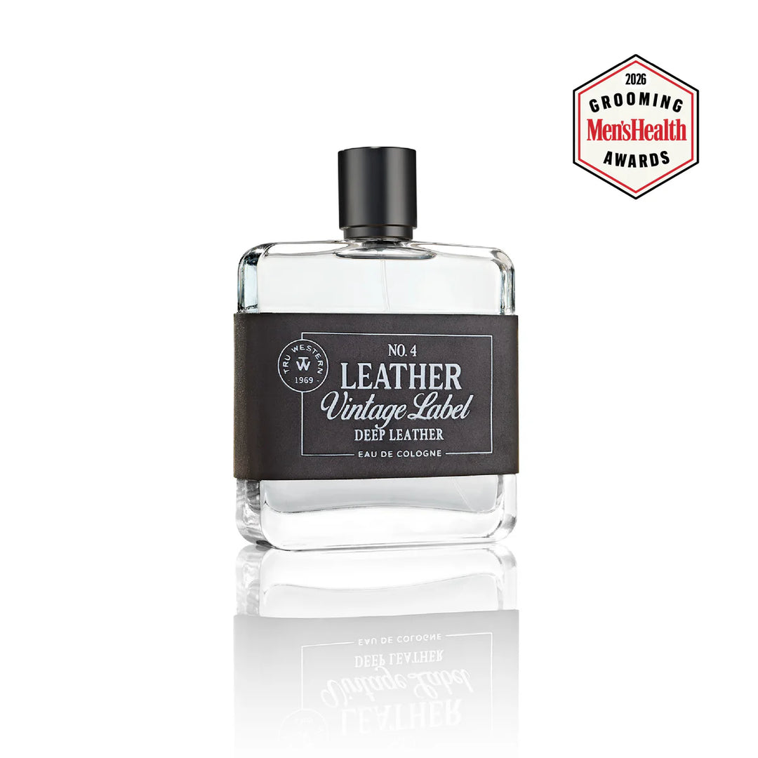 Tru Mens No. 4 Leather Vintage Label Deep Leather Cologne