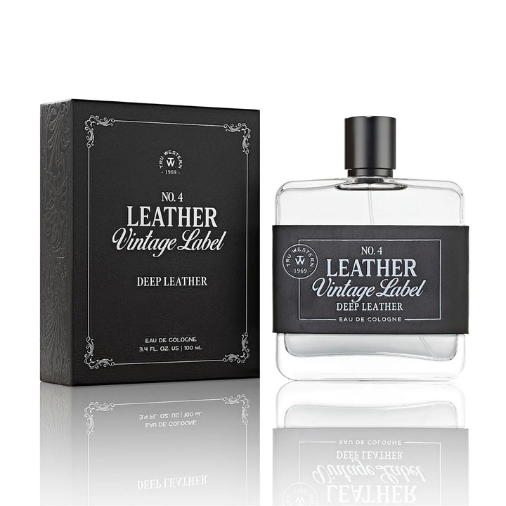 Tru Mens No. 4 Leather Vintage Label Deep Leather Cologne