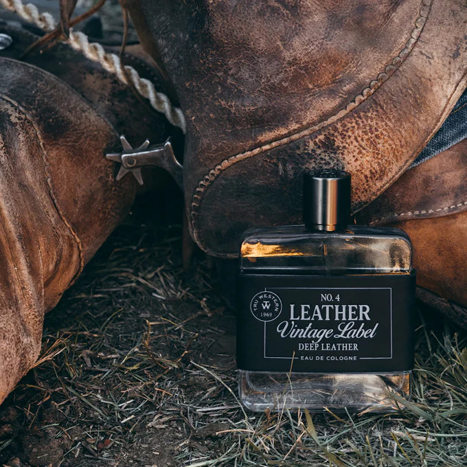 Tru Mens No. 4 Leather Vintage Label Deep Leather Cologne