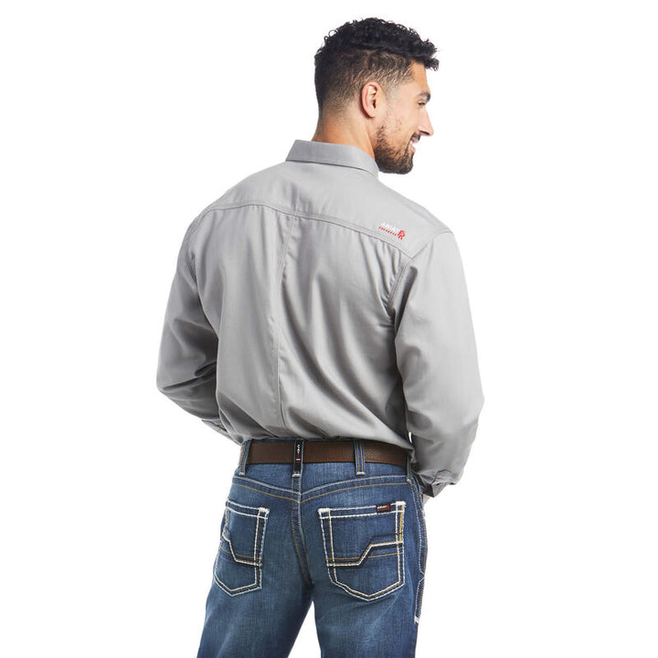 Ariat's MENS SILVER FR Solid Work Shirt FIRE RESISTANT