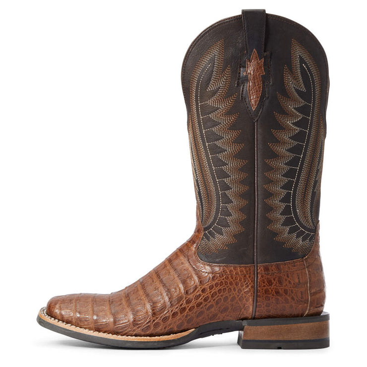 Ariat Men's Double Down Caiman Belly CRML/CVR BLK, Brown