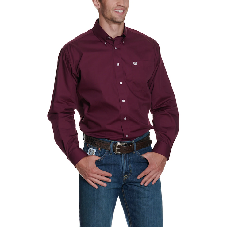 Cinch Men's Burgundy Western Shirt