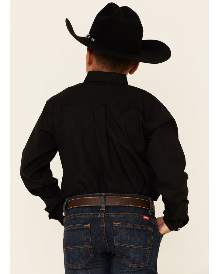 CINCH BOYS' BLACK LONG SLEEVE SHIRT