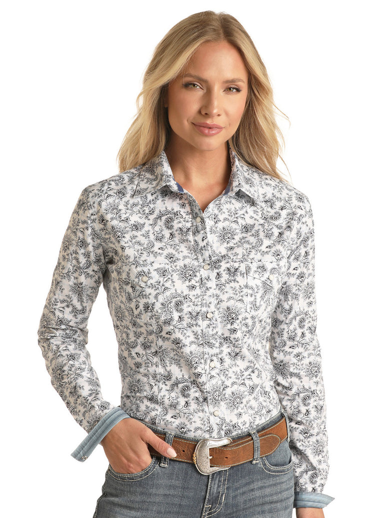 Ladies Princess Snap Western Shirt