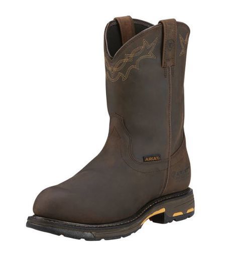 Ariat Men's Workhog H2O Composite Toe Roper toe Distressed Work Boot