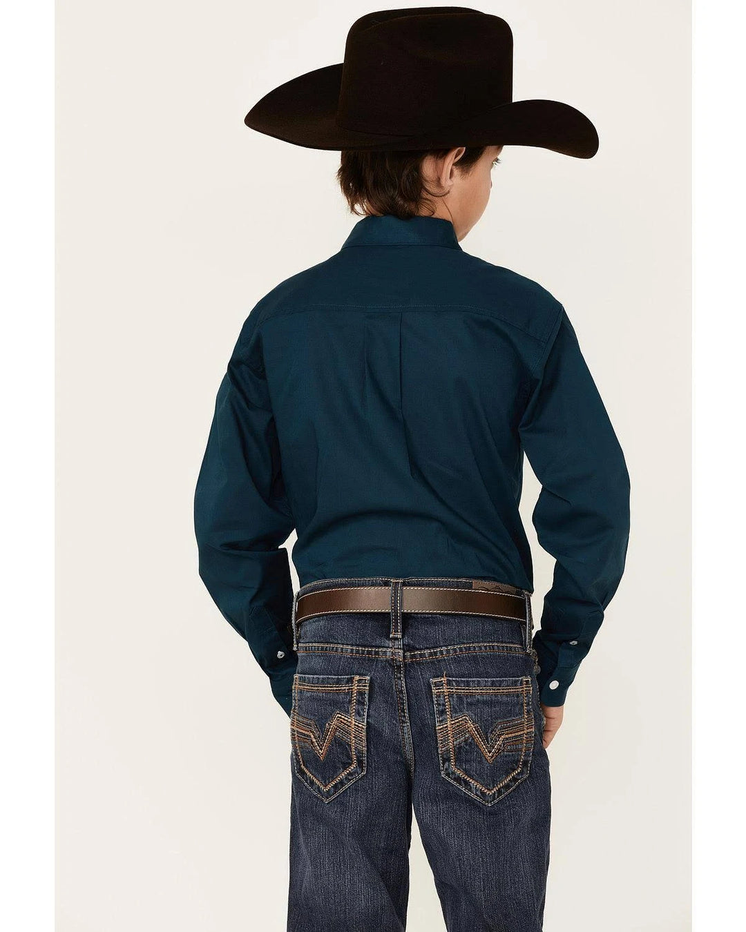 Cinch Boy's Solid Teal Button Down Shirt